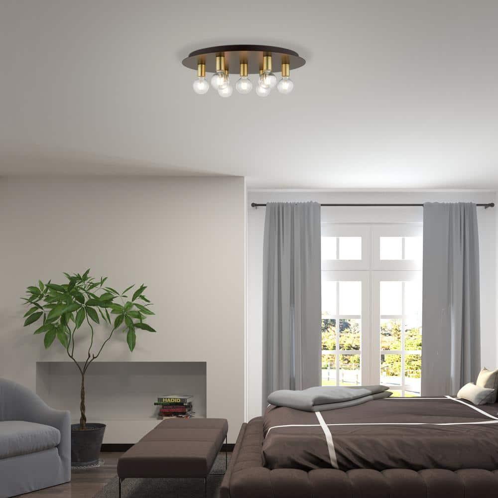 Livex Lighting Hillview 7 - Light Flush Mount in  Bronze