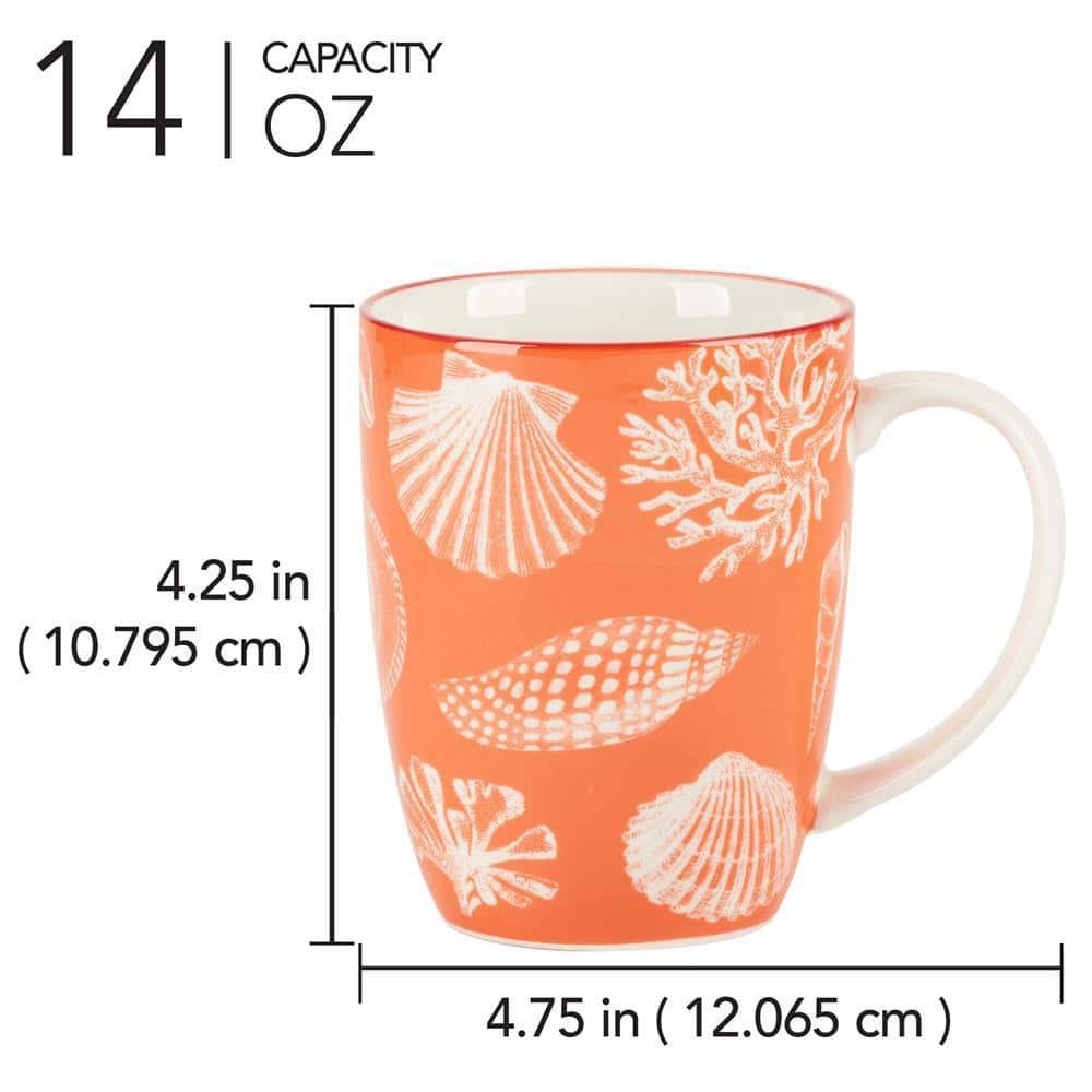 Certified International Seaside Set of 6  Mugs 6 asst 4.75in x 3.25in x 4.25in 14 oz (Set of 6)