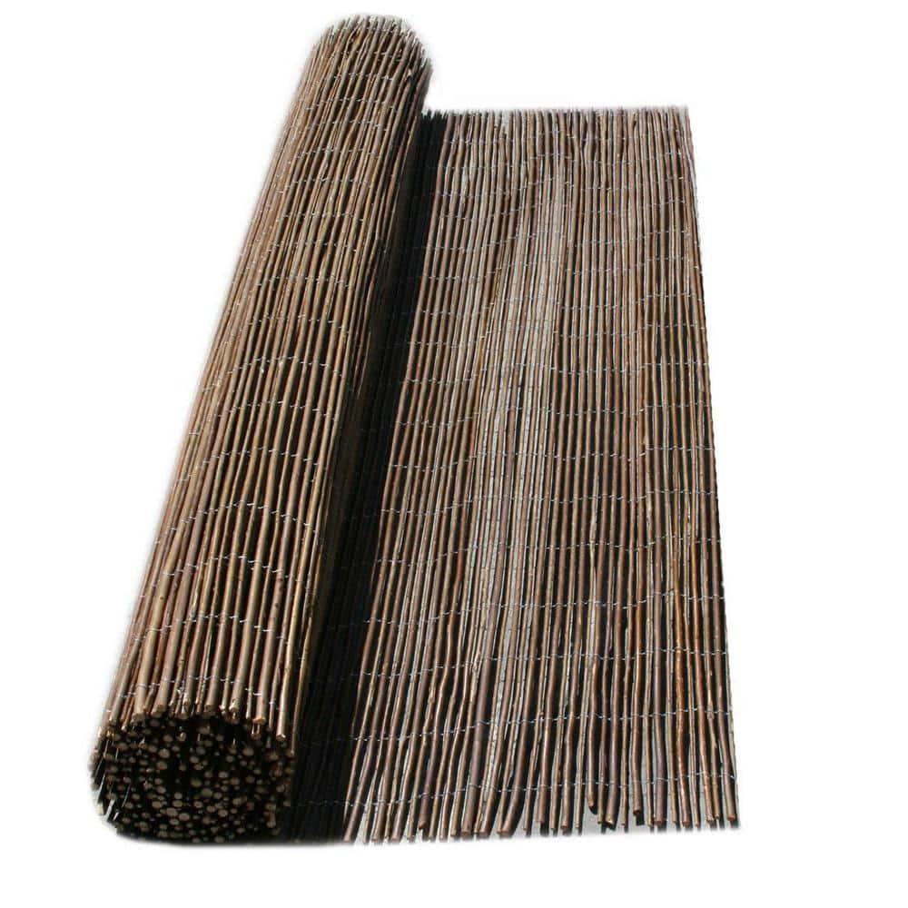 Backyard X-Scapes Natural Willow Rolled Panel Fence Decorative Fencing Natural 6' H x 16' L