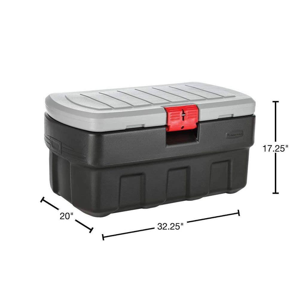 Rubbermaid Rubbermaid 35 Gal Action Packer Heavy Duty Storage Tote with Lockable Lid