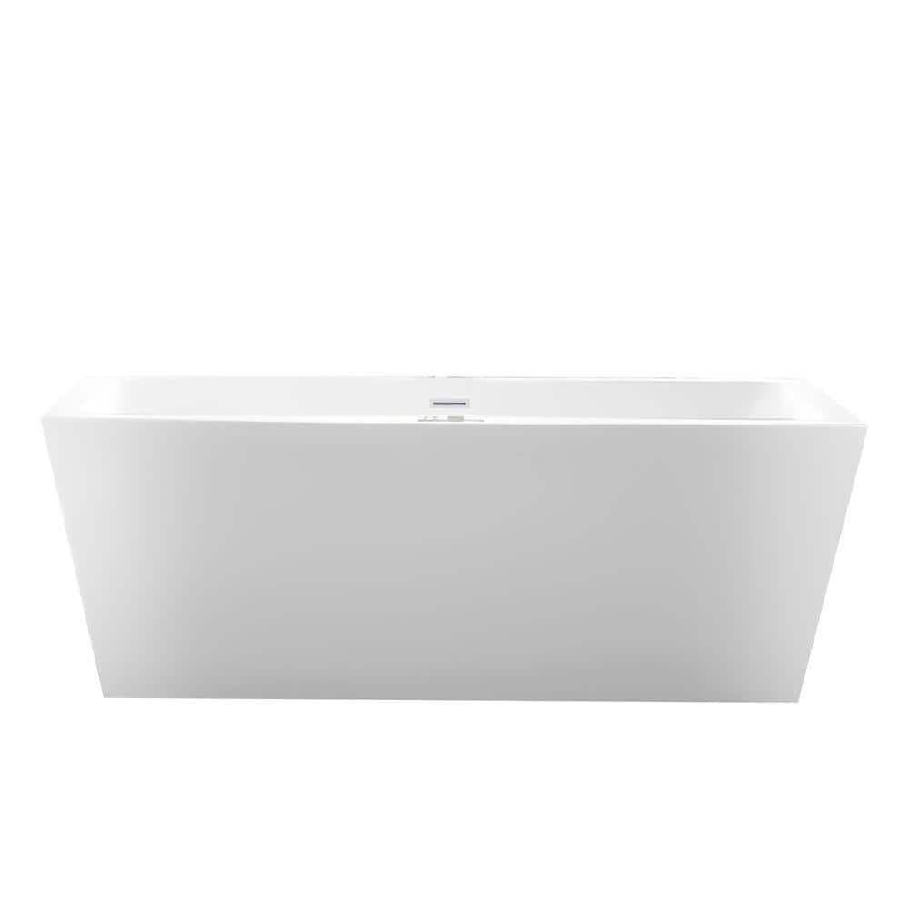 Orion 59'' x 30'' Freestanding Soaking Acrylic Bathtub