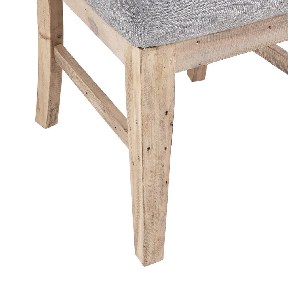 Ink+Ivy Set of 2 Sonoma Dining Side Chair Natural/Gray: Upholstered, Wood Frame, Foam Cushion