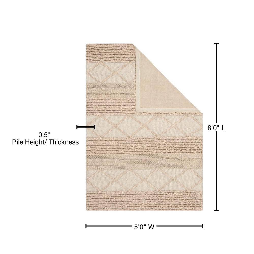 Natura NAT217 Hand Woven Indoor Area Rug - Beige - 5'x8' - Safavieh.