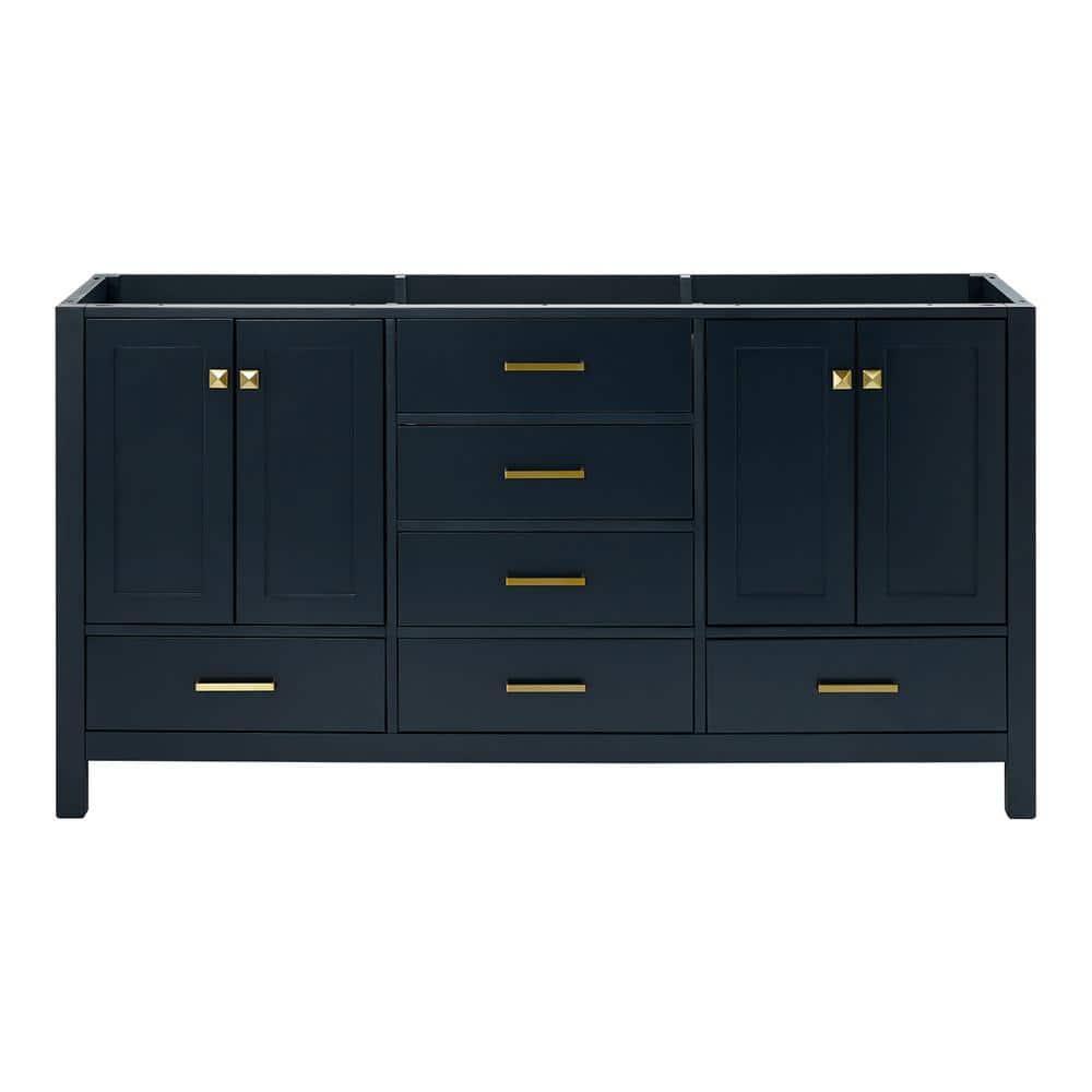 Ariel A067d-Bc Cambridge 66" Double Free Standing Vanity Cabinet Only - Blue