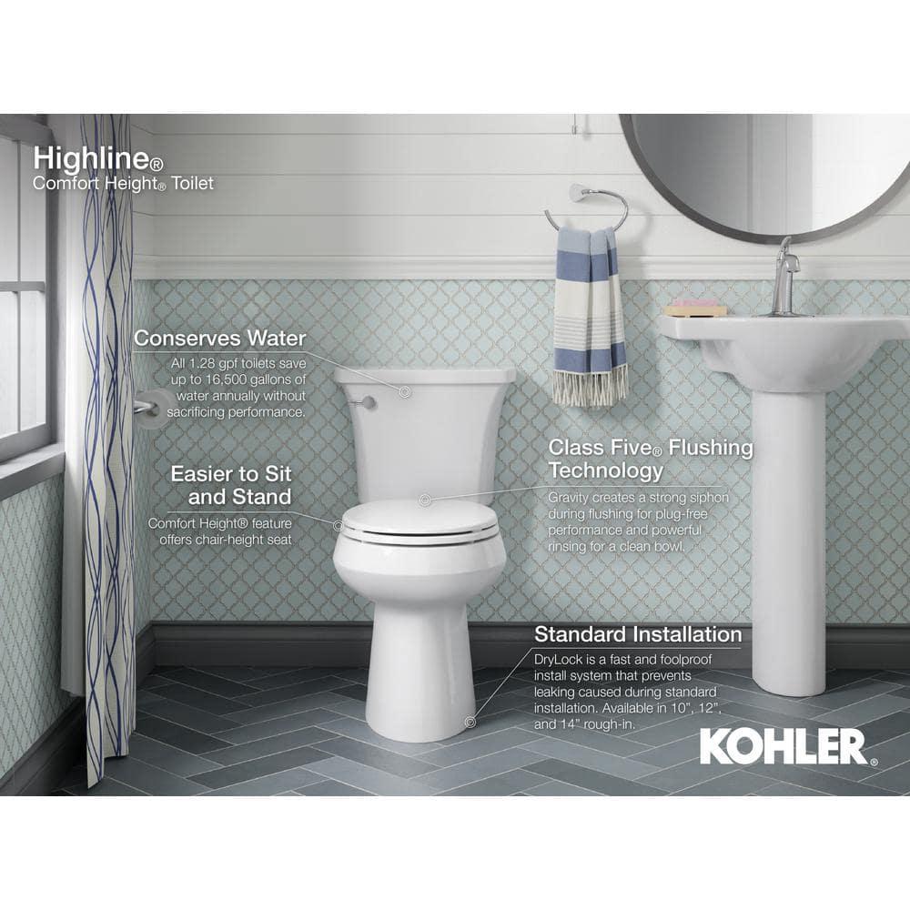 Highline Two-Piece Elongated 1.6 GPF Toilet with Pressure Lite Flush and Left-Hand Trip Lever