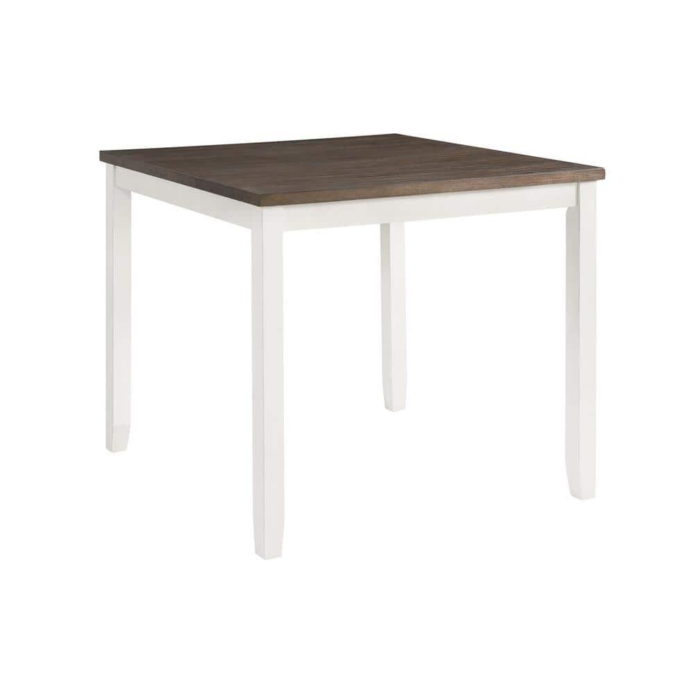 5pc Kona Counter Height Dining Set Brown - Picket House Furnishings: Modern Ladder Back Chairs, Wood Frame