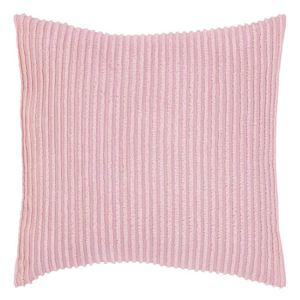 Better Trends Jullian Collection 100% Cotton Tufted Pillow Sham with Stripe Pattern Machine Washable Pillow Cover
