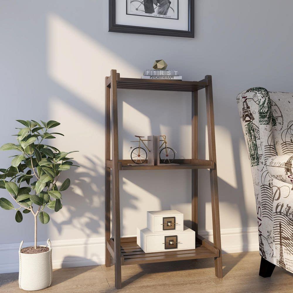 NewRidge Home Solid Wood Dunnsville 3-Tier Ladder Shelf, Bookcase, Display. Color Options.