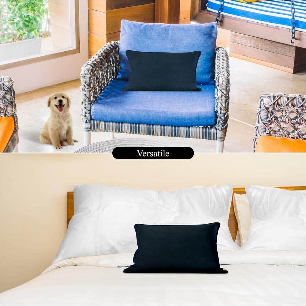 A1 Home Collections LLC Bedding Polyester Lumbar Indoor/Outdoor Pillow Cover (Set of 2)