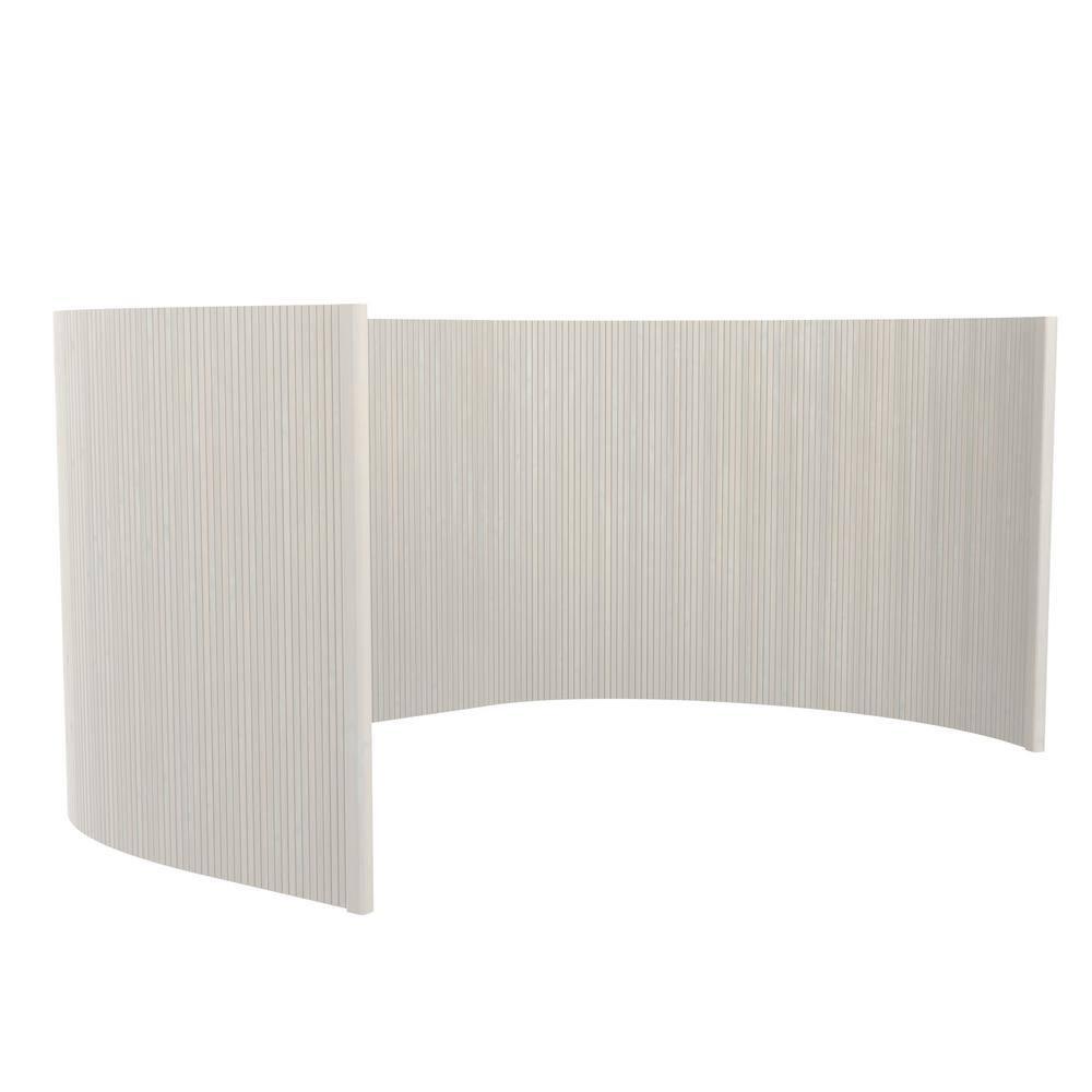 2 ft. Short Bamboo Wave Screen - White