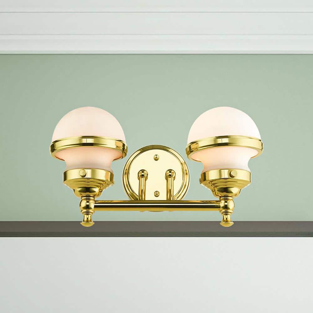 Livex Lighting Oldwick 2 - Light Vanity in  Polished Brass