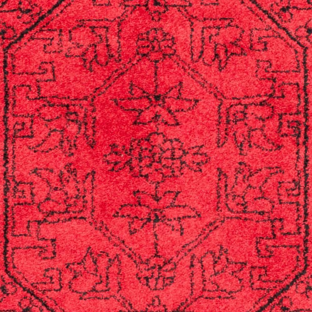 Adirondack ADR108 Power Loomed Area Rug - Red/Black - 6'x9' - Safavieh.