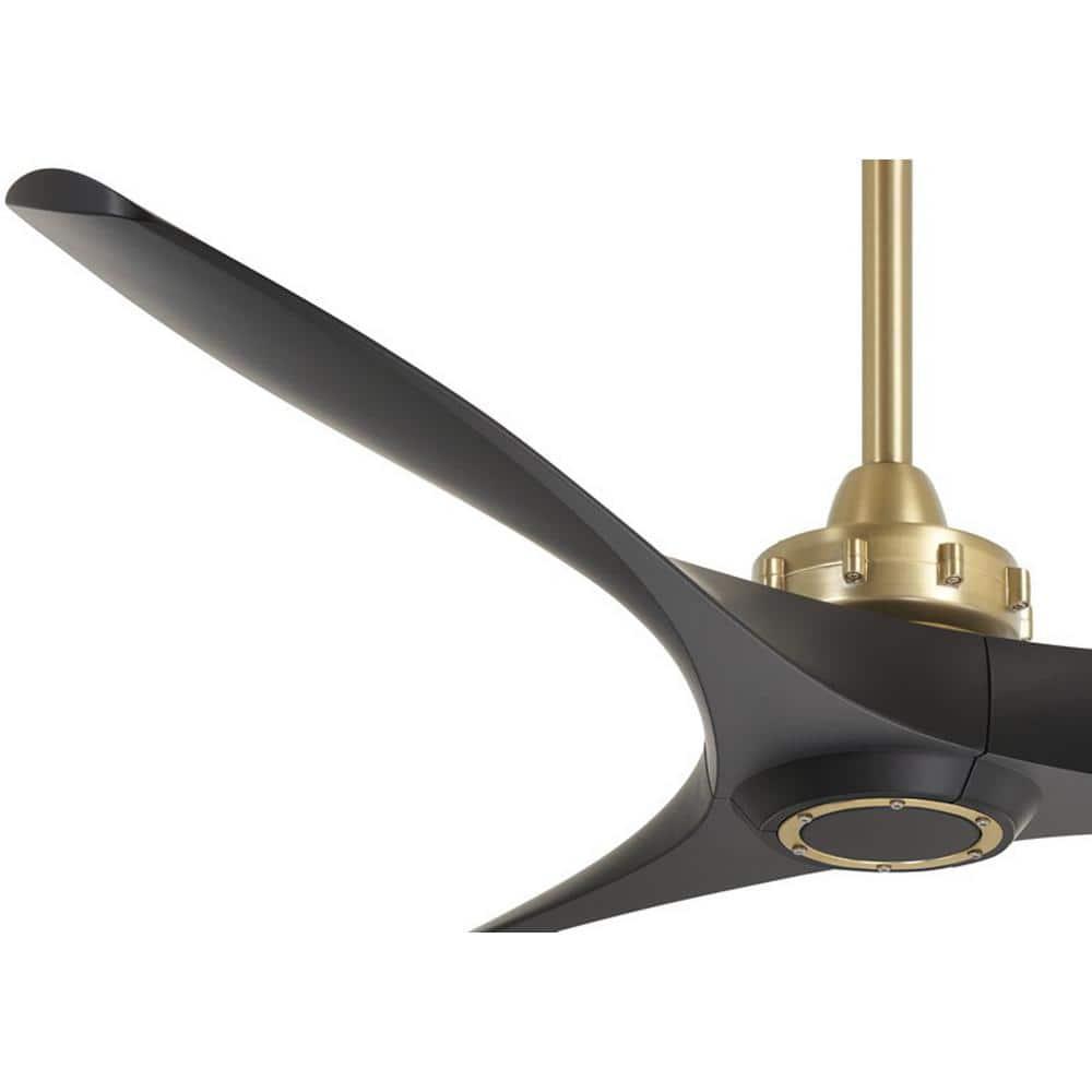 60" Minka Aire Modern Indoor Ceiling Fan with Remote Control Soft Brass Black for Living Room Kitchen Bedroom Family Dining House