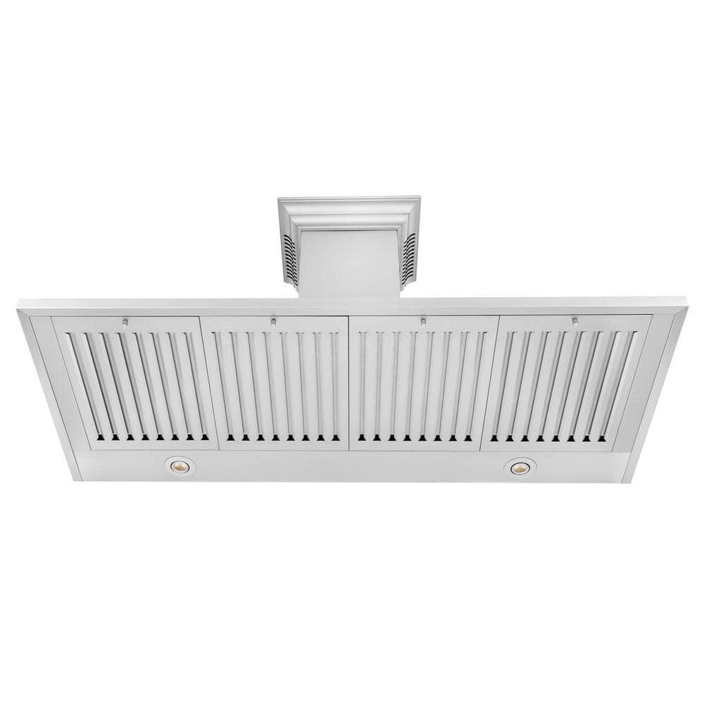 ZLINE 48 in. ZLINE CrownSound™Ducted Vent Wall Mount Range Hood in Stainless Steel W/ Bluetooth Speakers (KL2CRN-BT-48)