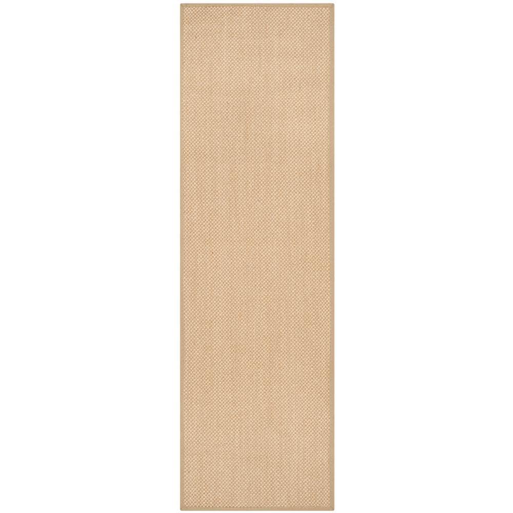 Natural Fiber NF141 Power Loomed Indoor Runner Rug - Maize/Linen - 2'6"x10' - Safavieh.