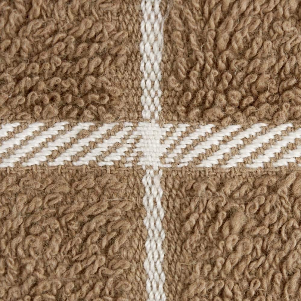 John Ritzenthaler Co. Ritz 3-Pack Terry Check Kitchen Towel Set and 6-Pack Terry Check Dish Cloth Set, Mocha