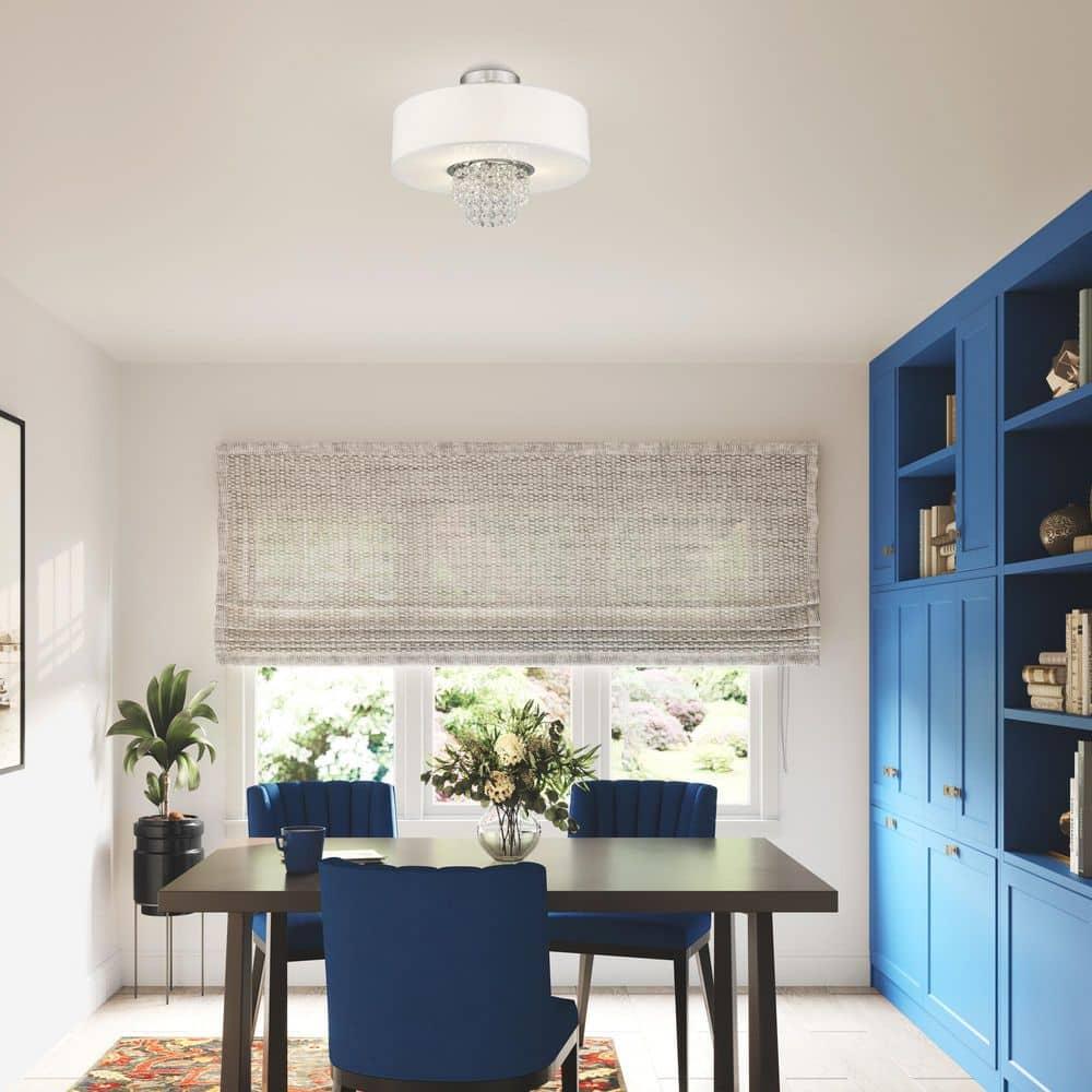 Livex Lighting Carlisle 3 - Light Semi-Flush Mount in  Brushed Nickel