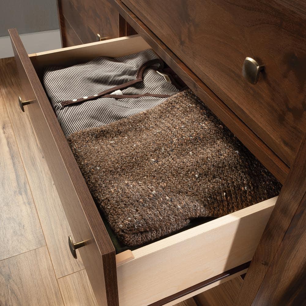 River Ranch 6 Drawer Dresser Grand Walnut - Sauder: Spacious Storage, Modern Style