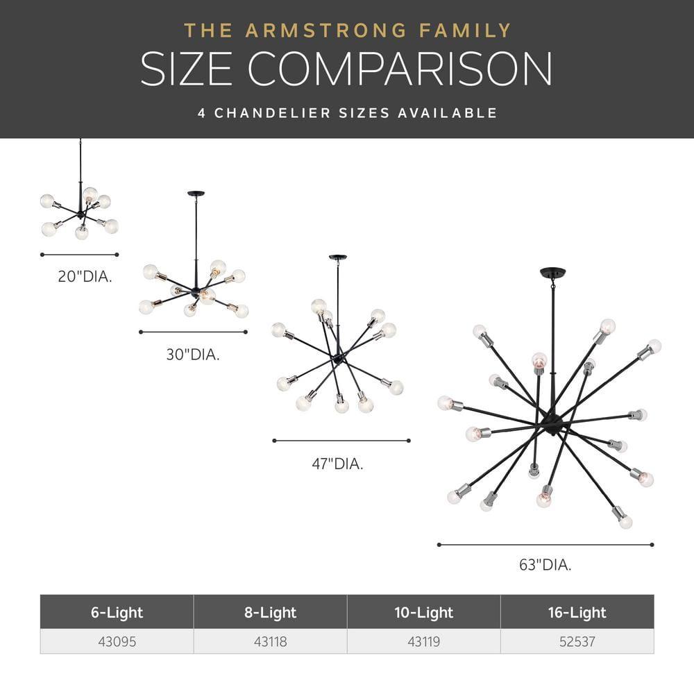 Kichler Lighting Armstrong 8 - Light Chandelier in  Black