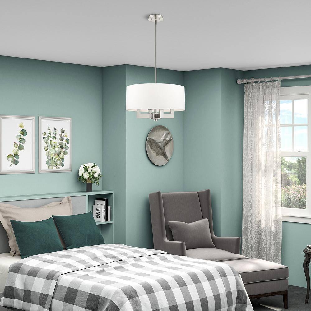 Livex Lighting Cresthaven 4 - Light Chandelier in  Brushed Nickel