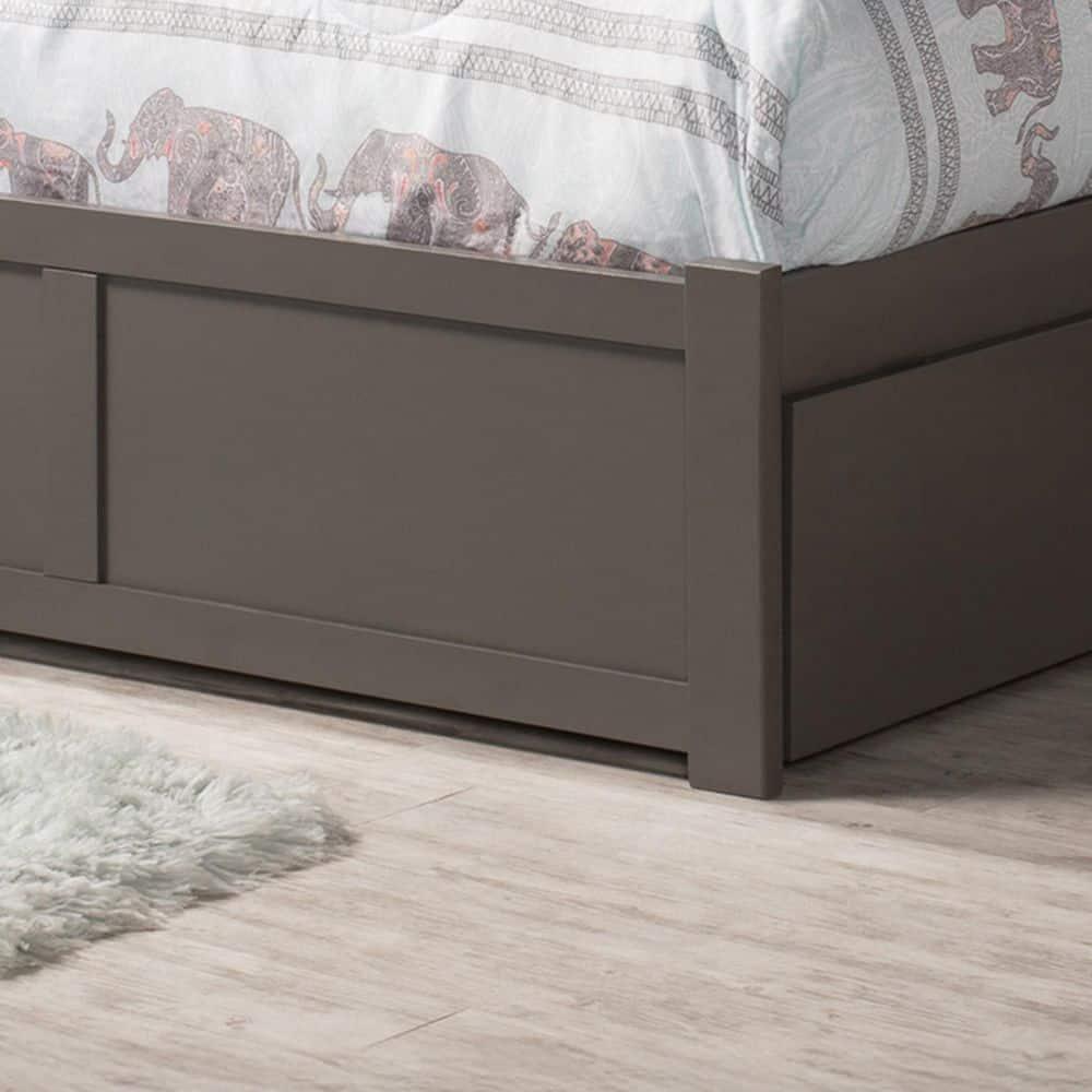 Concord Platform Bed with Flat Panel Foot Board and 2 Urban Bed Drawers, Multiple Colors, Multiple Sizes