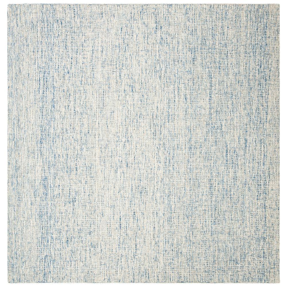 Abstract ABT471 Handmade Indoor Area Rug - Ivory/Blue - 6'x6' - Safavieh