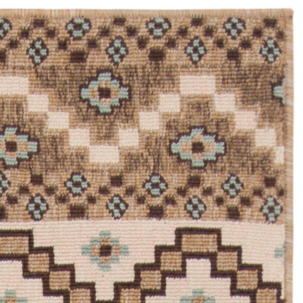 Veranda VER095 Power Loomed Indoor/Outdoor Runner Rug - Creme/Brown - 2'3"x10' - Safavieh.