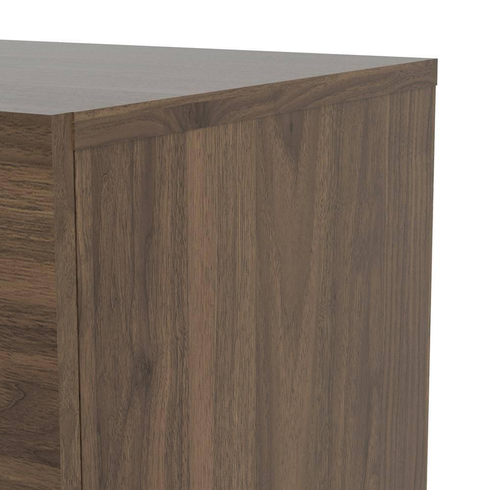 Tvilum Loft 2 Drawer Bedroom Nightstand for Adults, Walnut