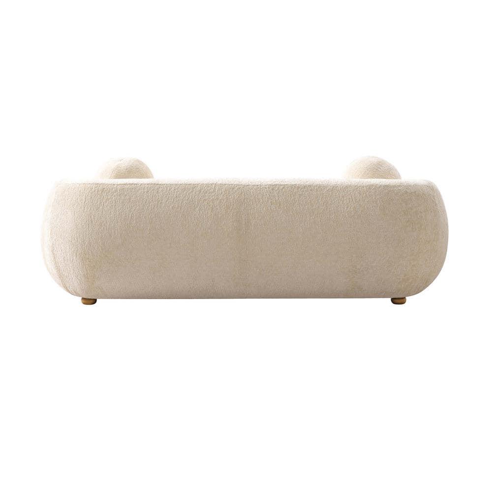 Manhattan Comfort 85.8" Tribeca Modern Chenille Upholstered Sofa Cream