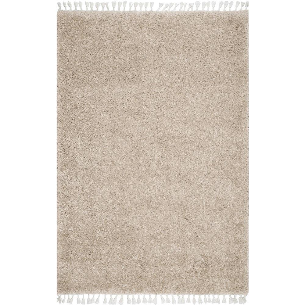 Nuloom Neva Solid 3x5 Accent Shag Indoor Area Rug for Living Room Bedroom Dining Room Nursery Entryway, Beige/Ivory
