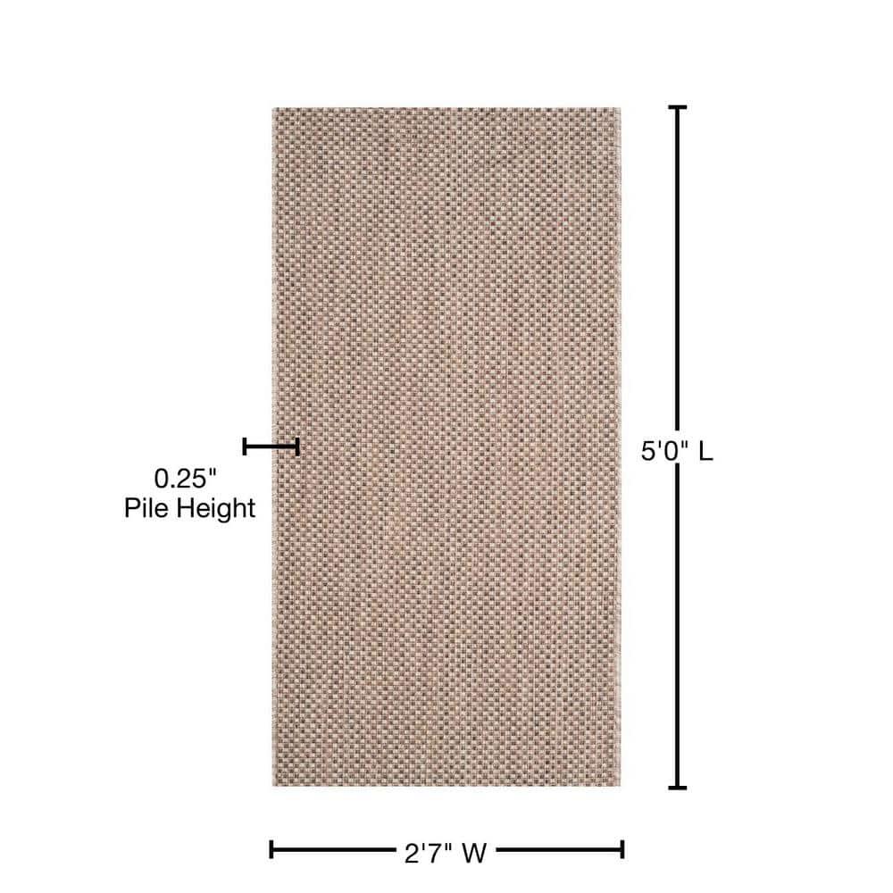 Courtyard CY8521 Power Loomed Indoor/Outdoor Accent Rug - Beige/Brown - 2'7"x5' - Safavieh.