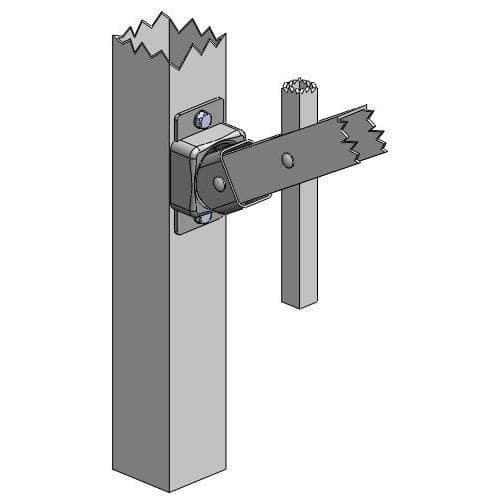 White Metal Fence Post 2 in. X 2 in. X 3 Ft. with Flange Post (White)