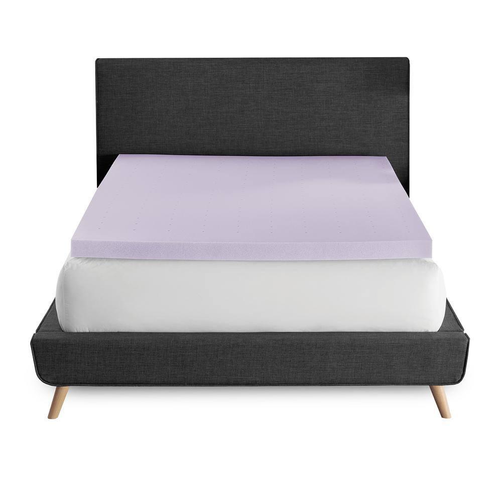 BodiPEDIC 3" Lavender Infused Memory Foam Mattress Topper