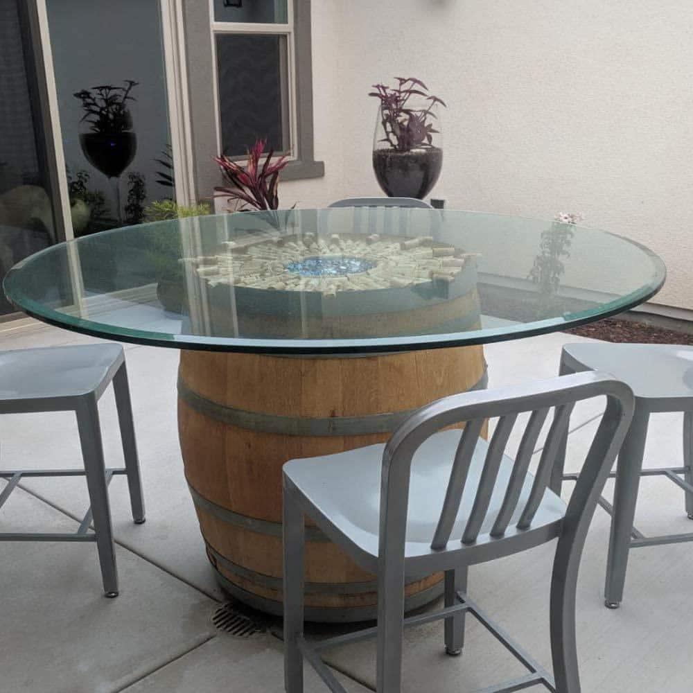 Pro Safe Glass 24" Round Tempered Glass Table Top 1/2" Thick Bevel Edge - Clear