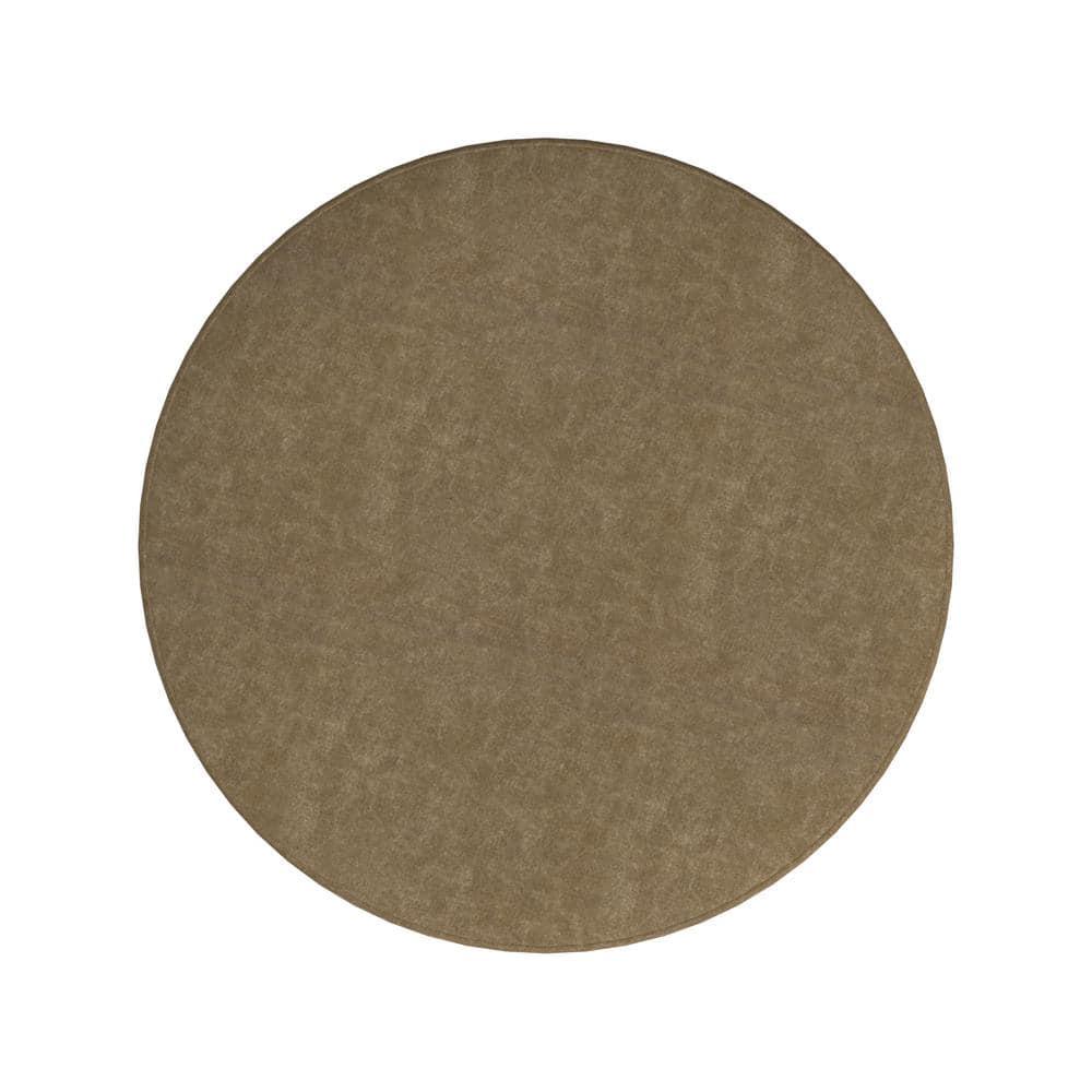 Sophia Ottoman Mocha - HomePop: Velvet Upholstered, Footrest, Round Bench, No Assembly Required