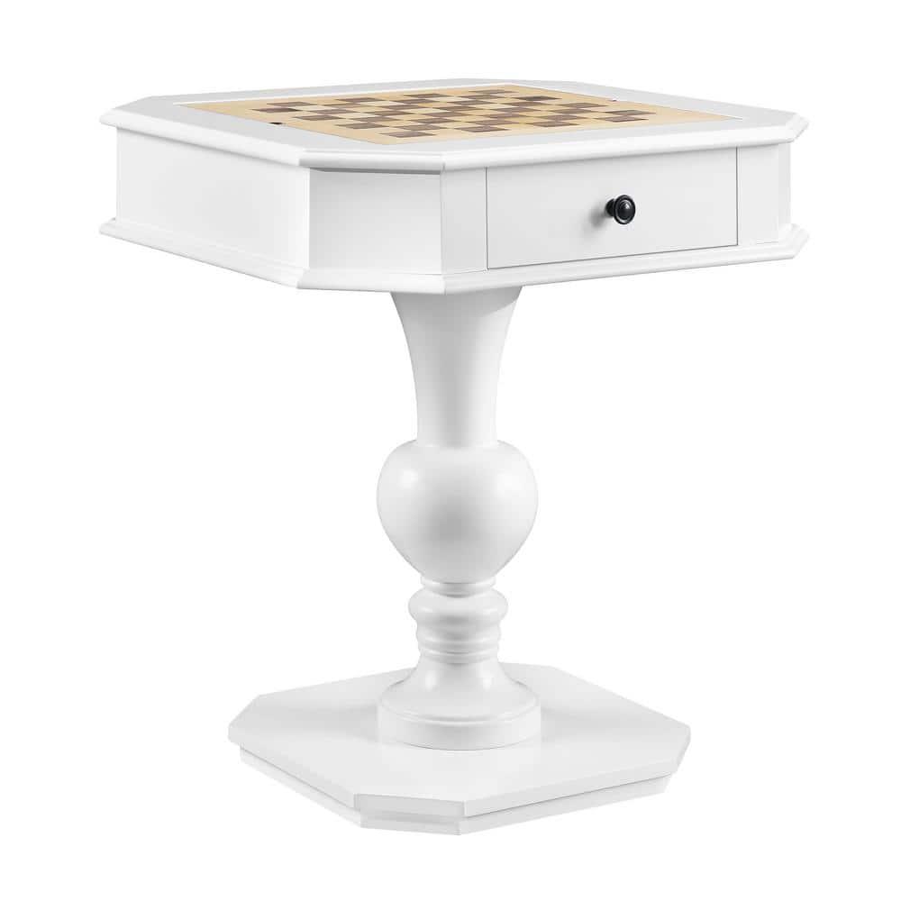 AC00862 - Game Table, White Finish - Galini