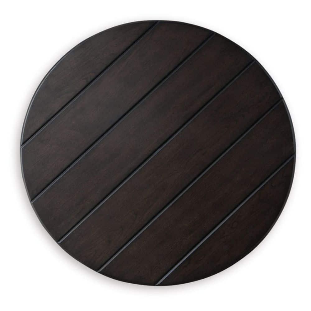 Signature Design by Ashley Celamar Modern Farmhouse End Table with Lower Shelf, Dark Brown
