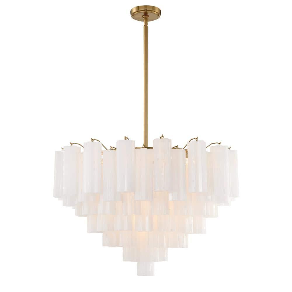 Crystorama Lighting Addis 16 - Light Chandelier in  Aged Brass