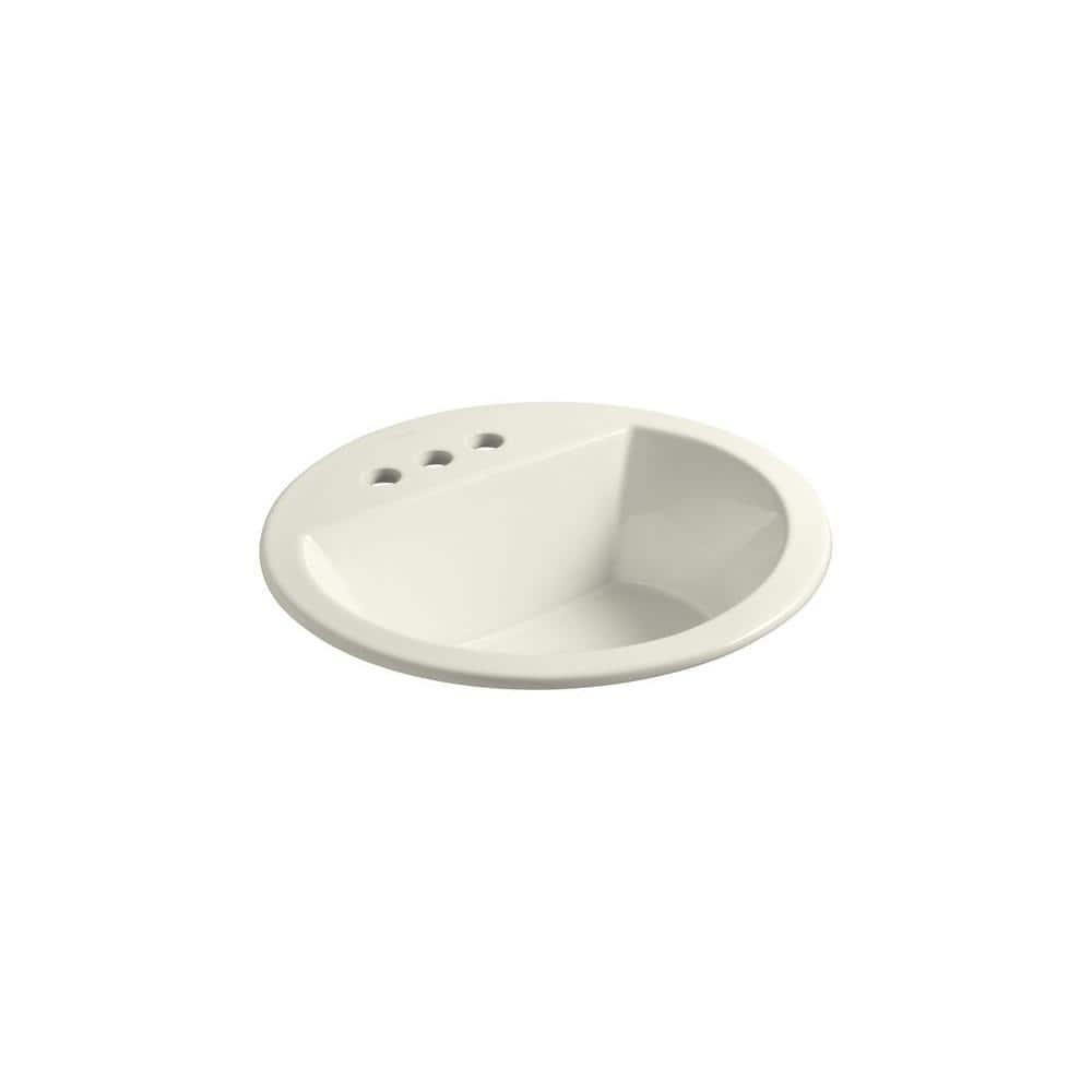 Bryant Ceramic Circular Drop-In Bathroom Sink with Overflow