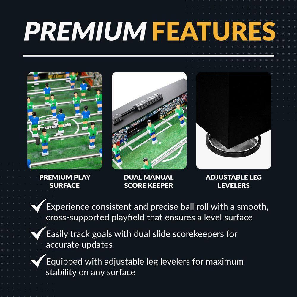 Hathaway Playoff 4-Foot Foosball Table, with Analog Scoring and Leg Levelers