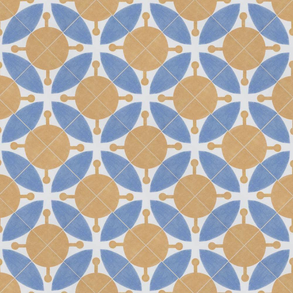 Revival Leaf Mini 4" x 4" Ceramic Patterned Wall & Floor Tile