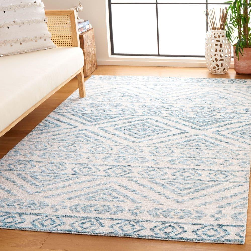 Adirondack ADR131 Machine Made Indoor Area Rug - Ivory/Light Blue - 8'x10' - Safavieh