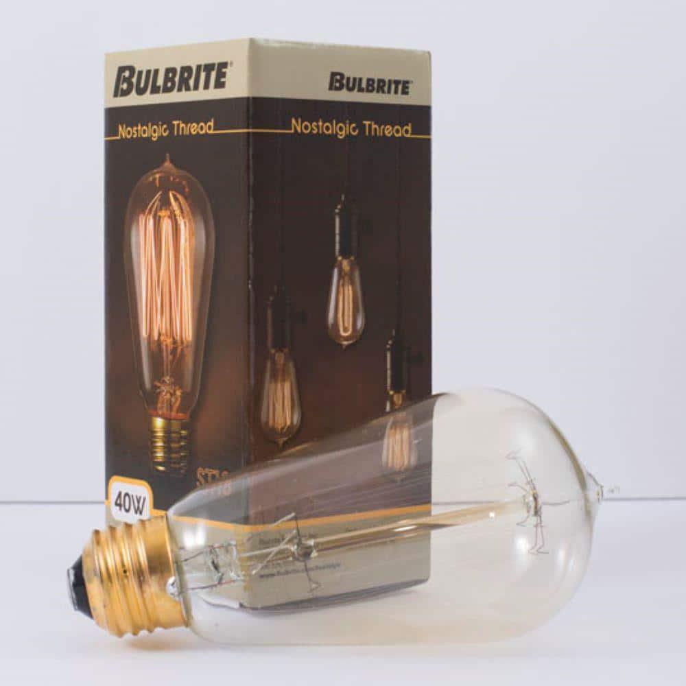 40 Watt Dimmable Nostalgic Edison Squirrel Cage-Style ST18 Light Bulb