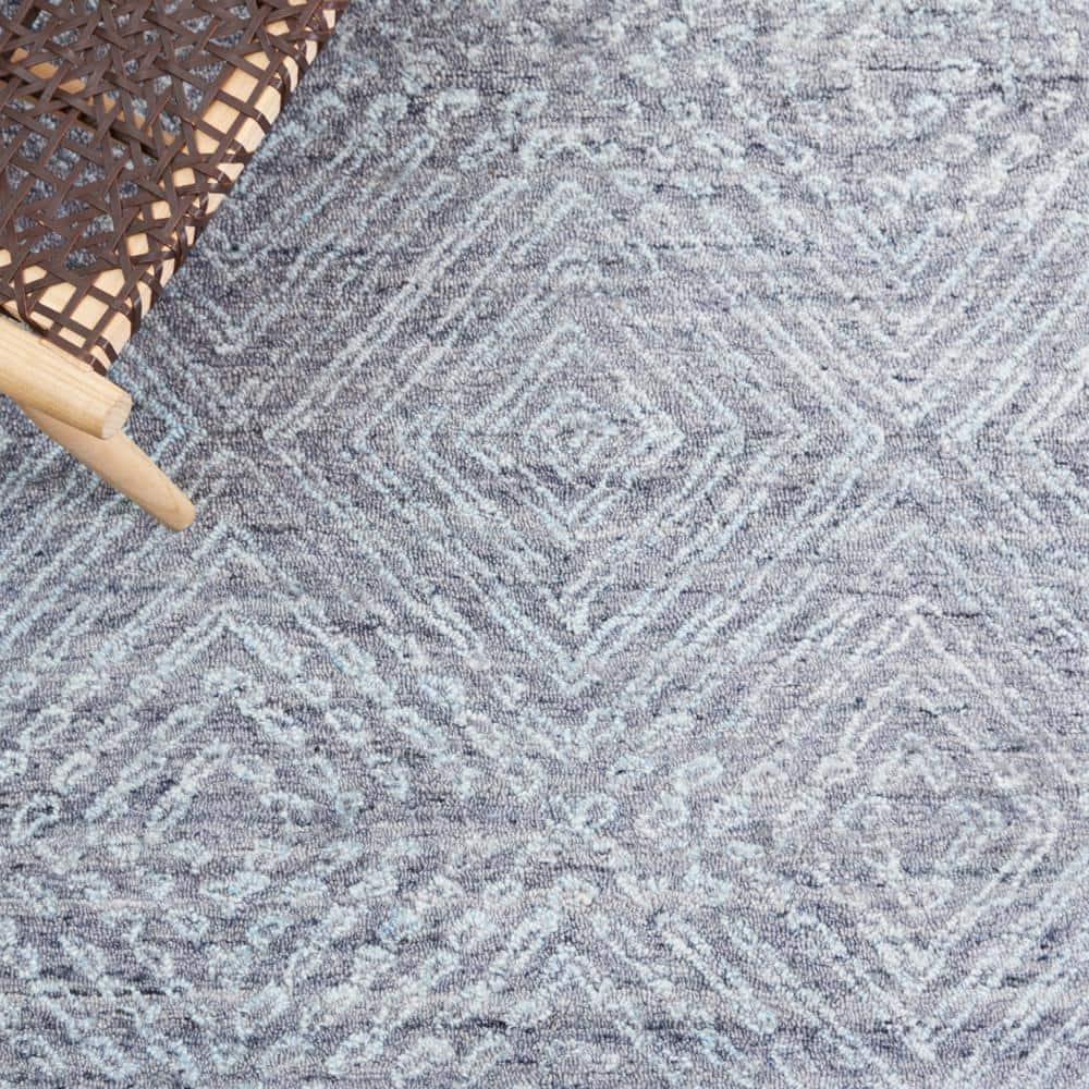 Abstract ABT148 Handmade Indoor Area Rug - Light Gray/Beige - 6' Round - Safavieh