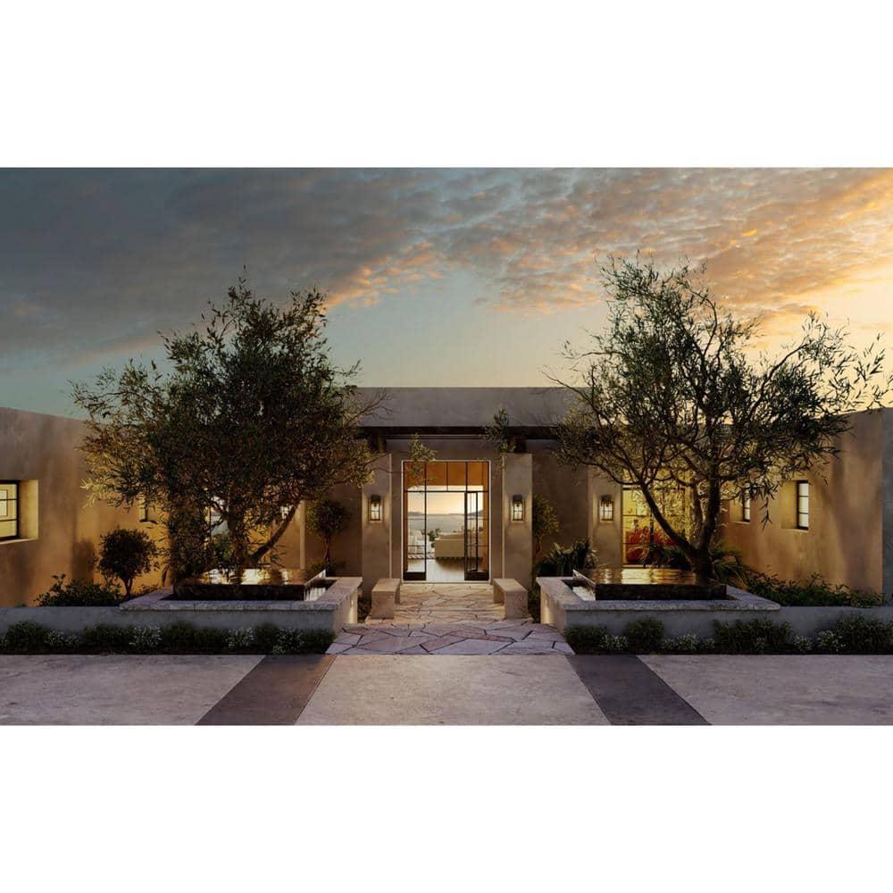 Progress Lighting Williamston 1-Light Antique Bronze Farmhouse Outdoor Large Wall Lantern with Clear Glass Shade