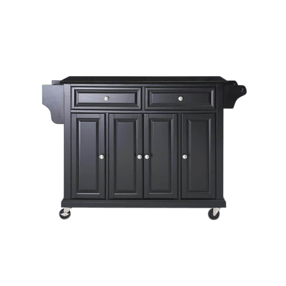 Crosley Furniture  Solid Granite Top Kitchen Cart-Island - Black