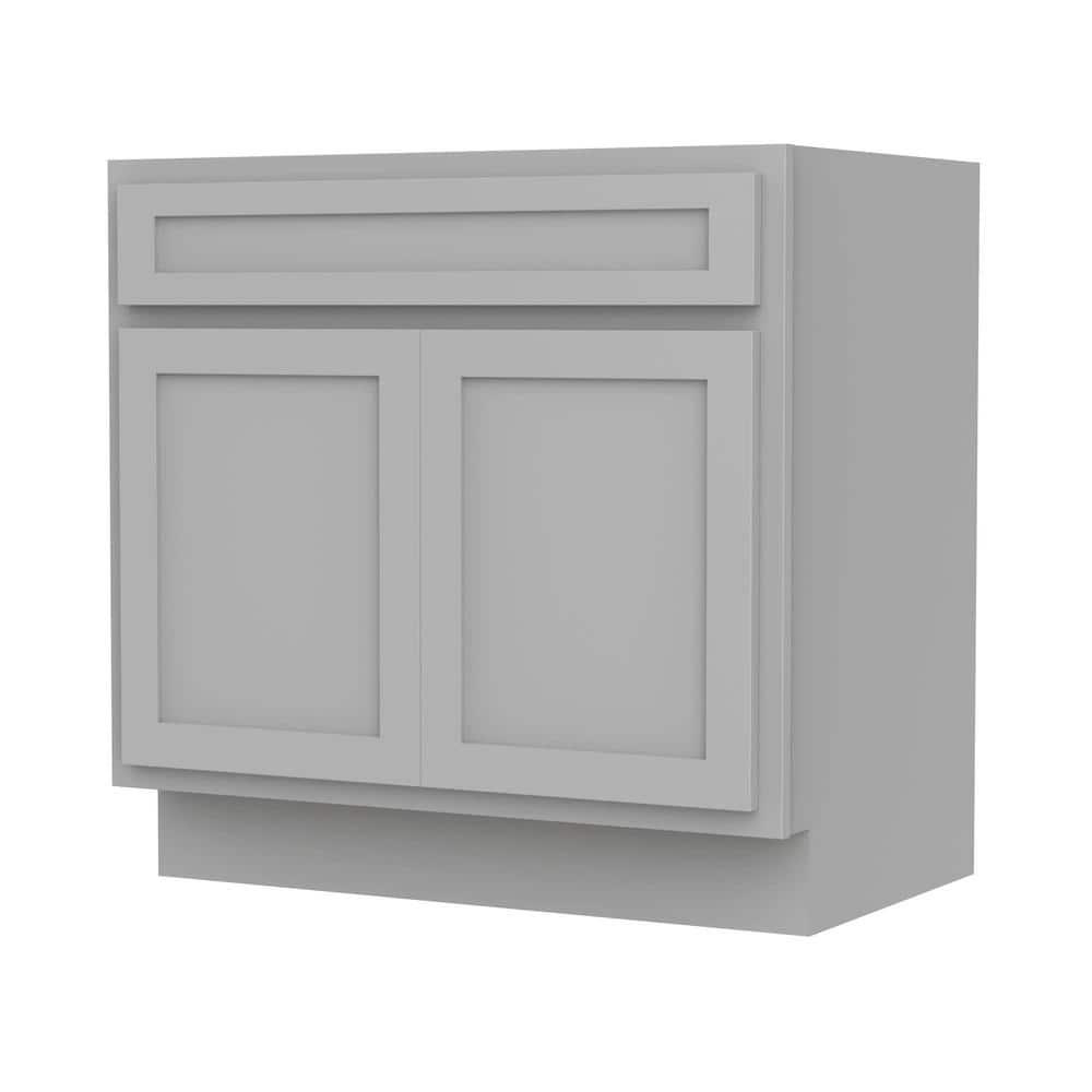 Vanity Art  Vanity Cabinet with Knockdown, Gray - 39 x 21 x 32.5 in.