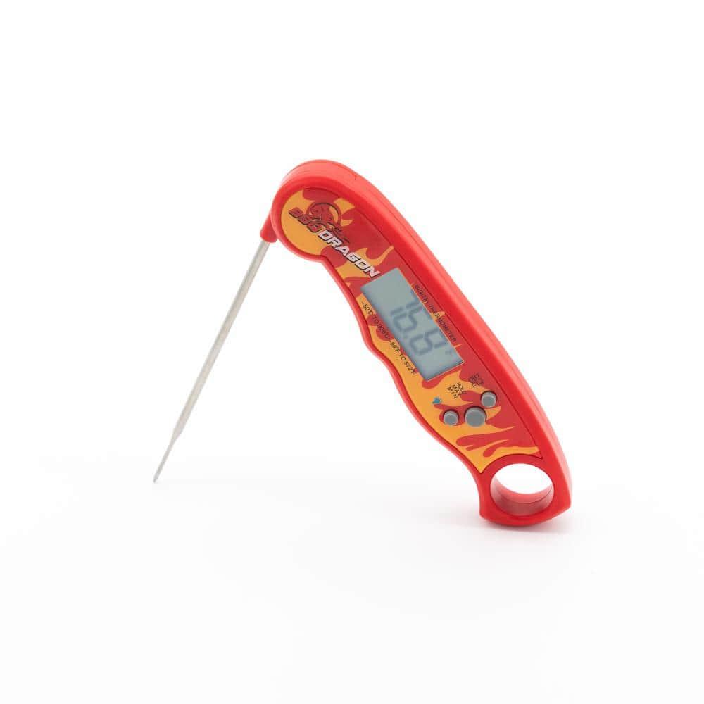 BBQ Dragon Meat Thermometer Digital - Waterproof Instant Read Food Thermometer for Cooking, Baking, & Grilling - Digital Meat Thermometer with Probe - Kitchen Thermometer for Cooking & Candy Making