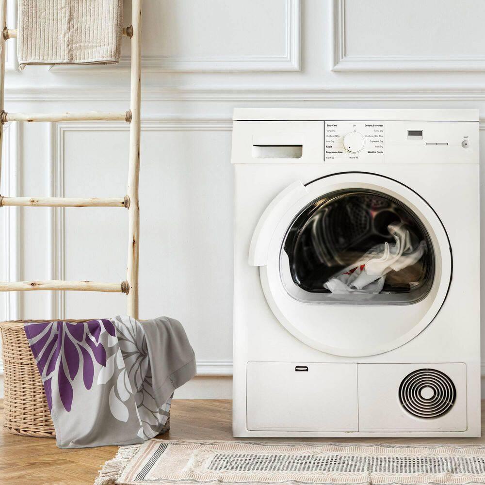 Calla Printed Floral Shower Curtain Purple