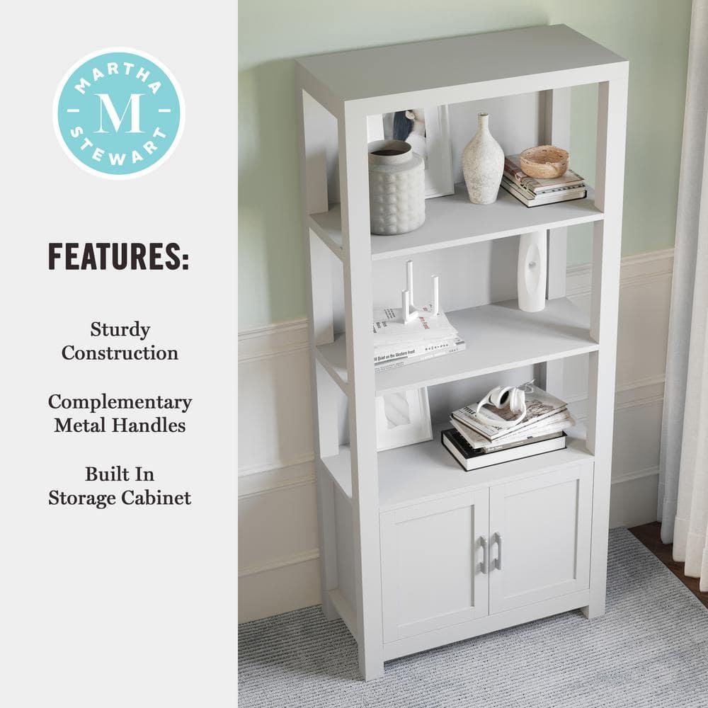 Martha Stewart Teague Martha Stewart 68" Shaker Bookcase with Storage Cabinet
